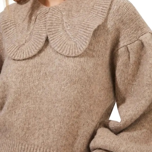 Astr the label dashwood Beige Sweater with Peter Pan Collar - Picture 2 of 4